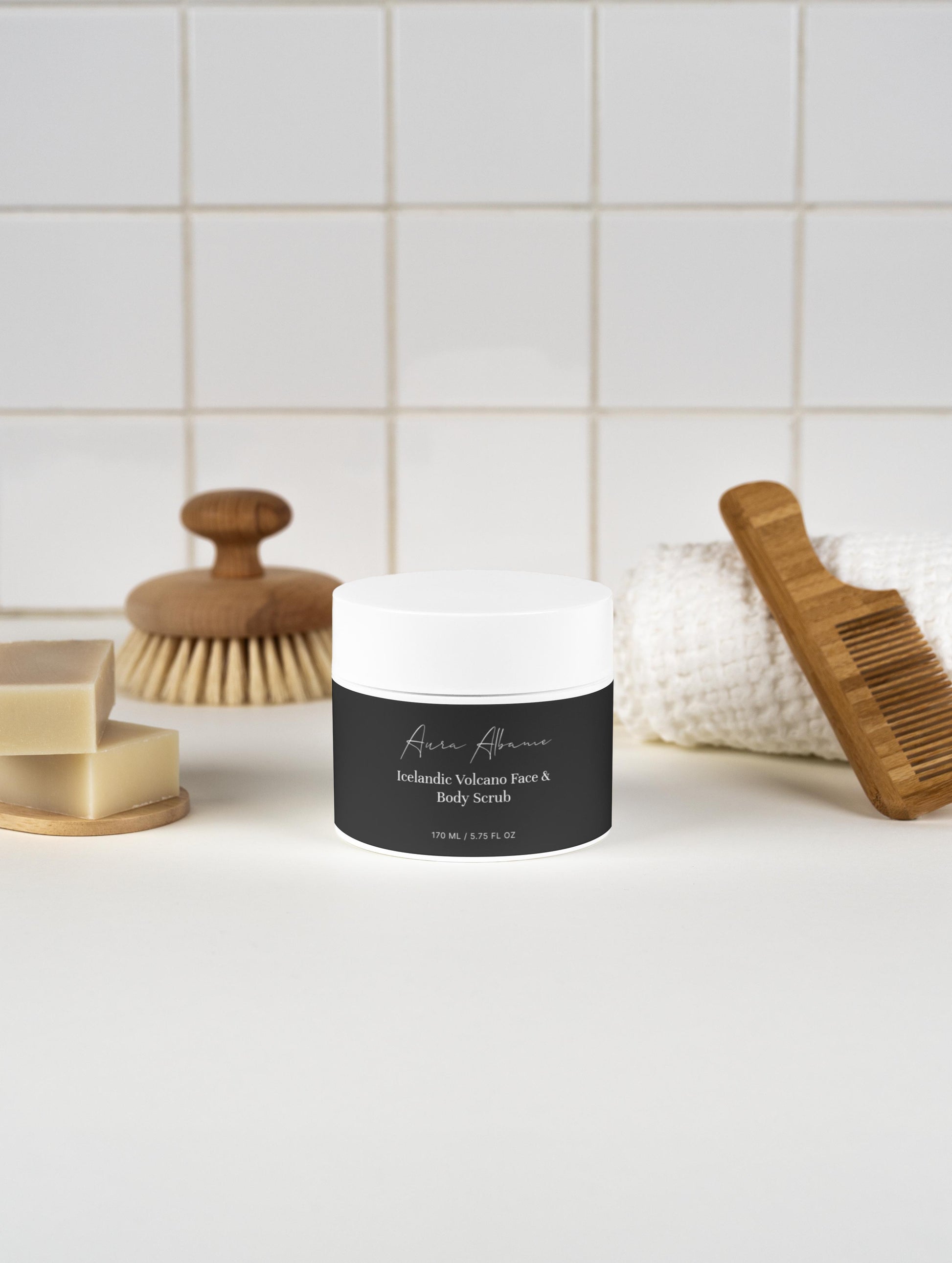 Icelandic volcano face and body scrub
